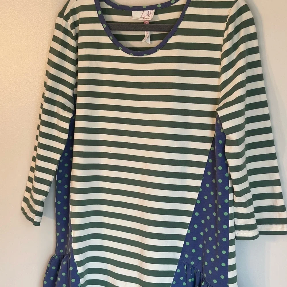 Matilda Jane 435 (Choose Your Own Path) Curiosity Top Girls Size 12 Blue Green